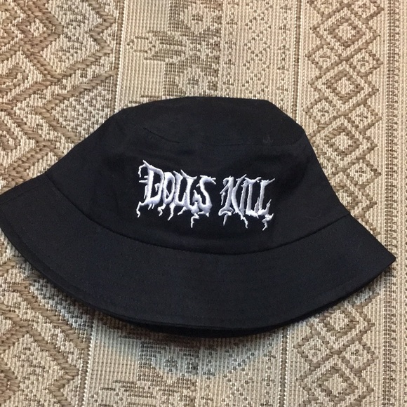 New? Dolls Kill Black Bucket Hat Goth, Punk Rock Glam - Picture 1 of 9